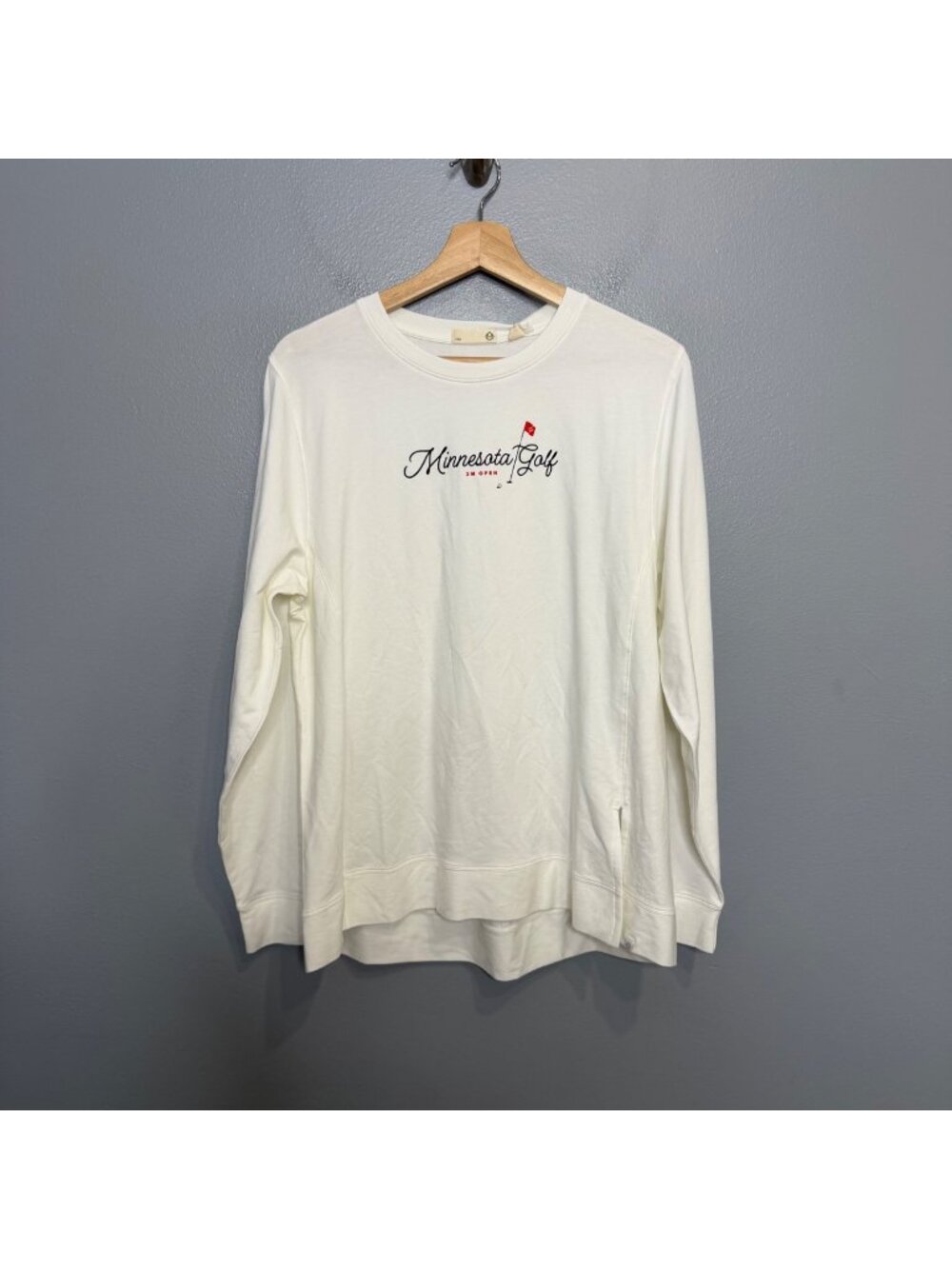 TASC riverwalk sweatshirt in white 3M open Minnesota golf size L
